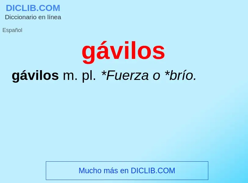 Was ist gávilos - Definition