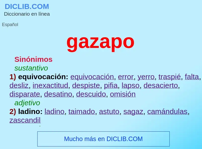 Wat is gazapo - definition