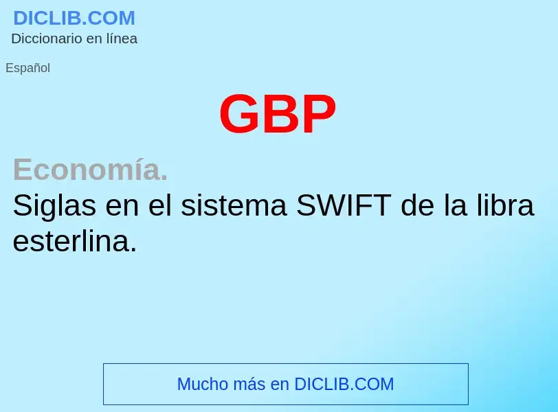 Wat is GBP - definition