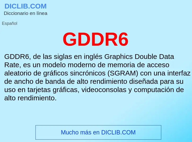 O que é GDDR6 - definição, significado, conceito