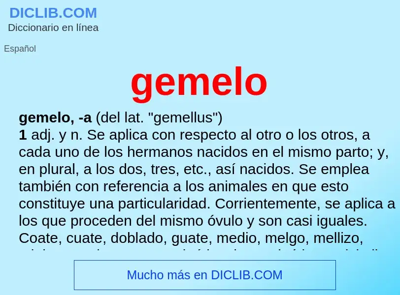 What is gemelo - definition