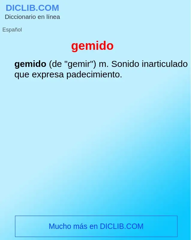Wat is gemido - definition