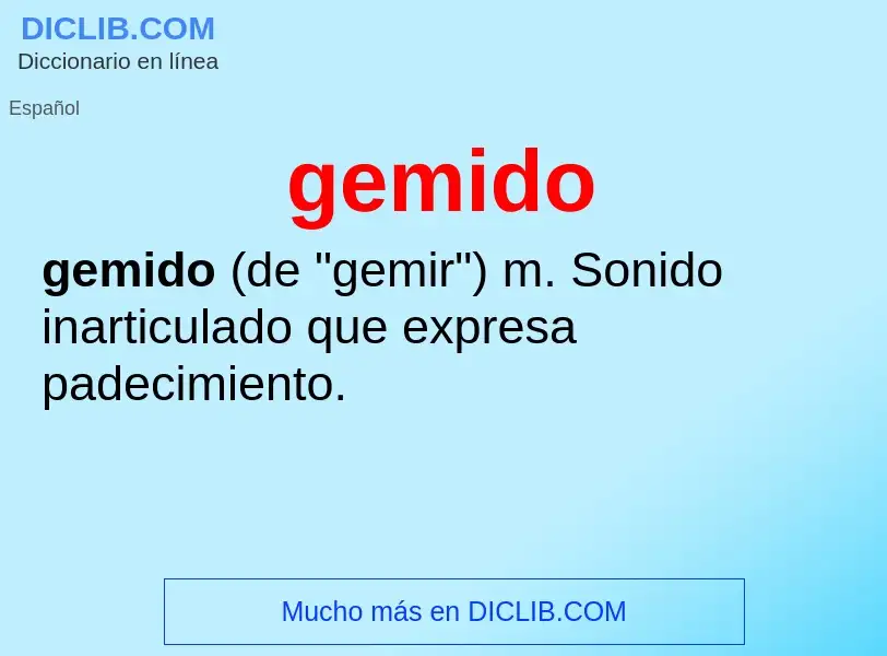 What is gemido - definition