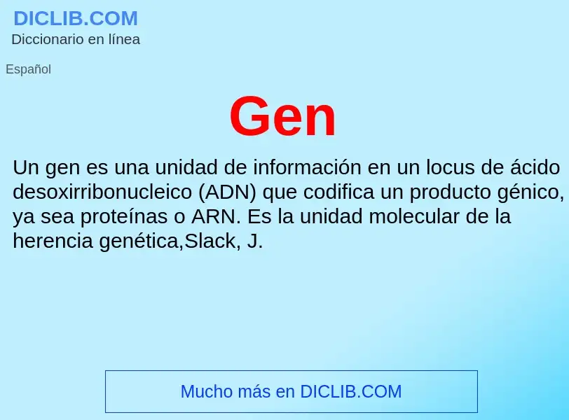 ¿Qué es Gen? - significado y definición