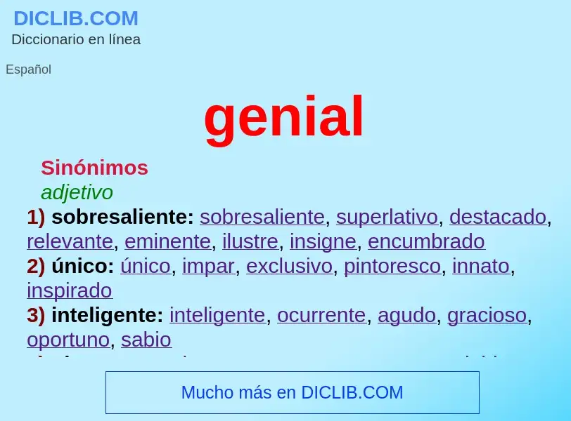 What is genial - definition