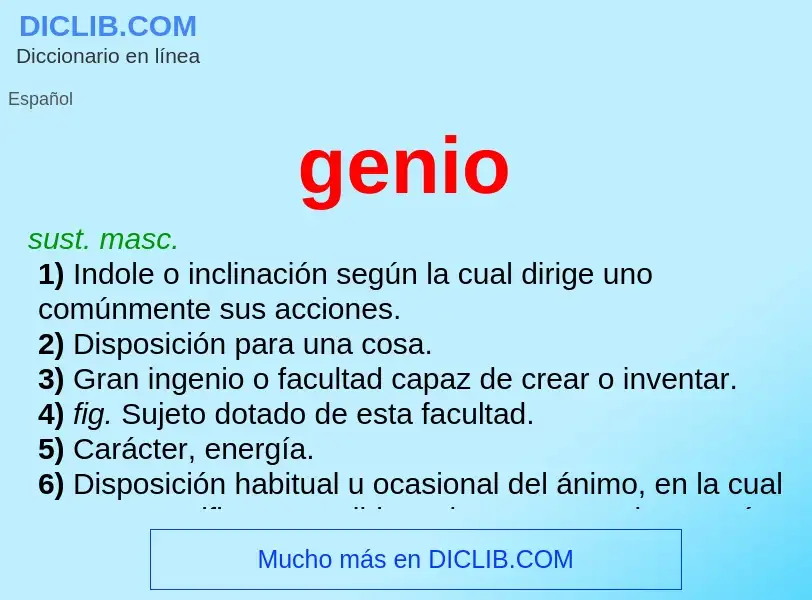 What is genio - meaning and definition