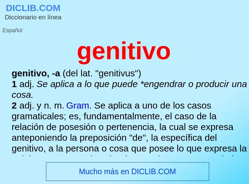 ¿Qué es genitivo? - significado y definición