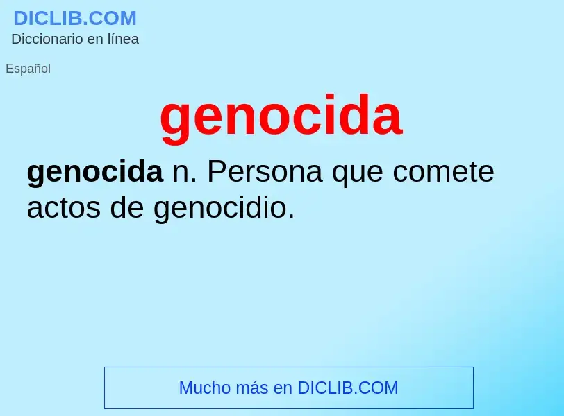 Что такое genocida - определение