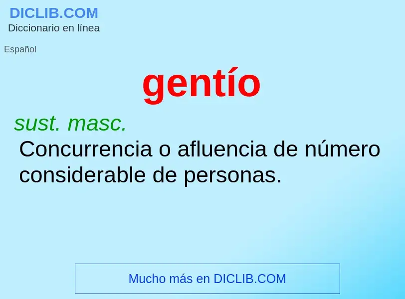 What is gentío - definition