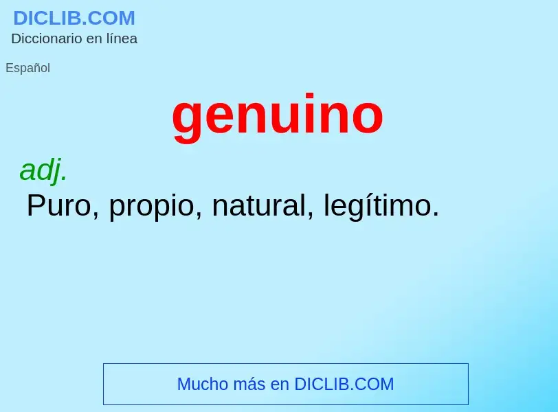 Wat is genuino - definition