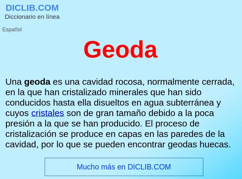 ¿Qué es Geoda ? - significado y definición