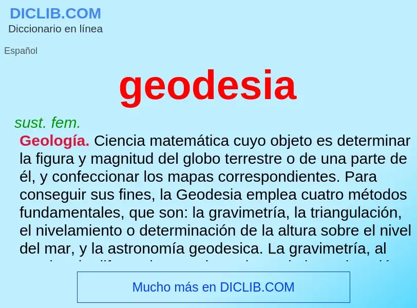 Was ist geodesia - Definition