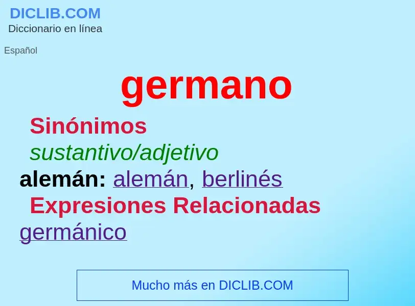 Wat is germano - definition