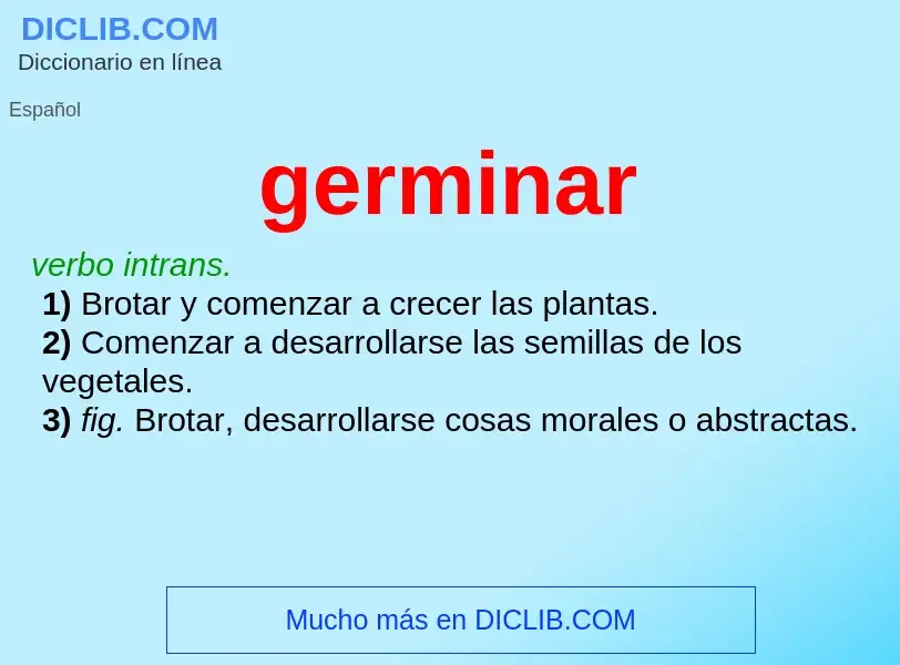 ¿Qué es germinar? - significado y definición