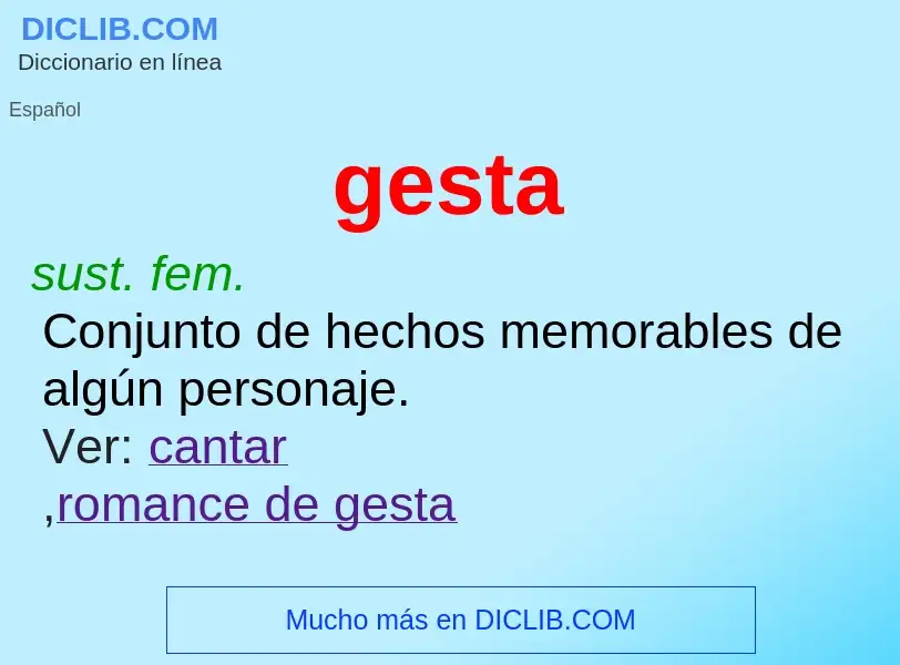 What is gesta - definition