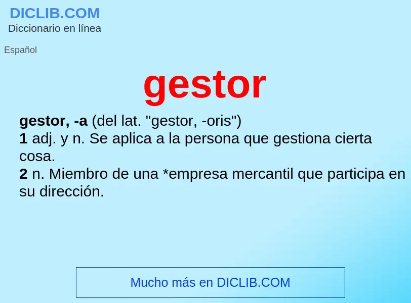 What is gestor - meaning and definition