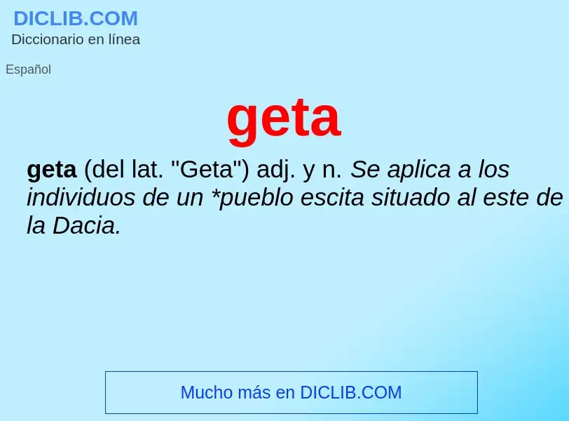 Wat is geta - definition