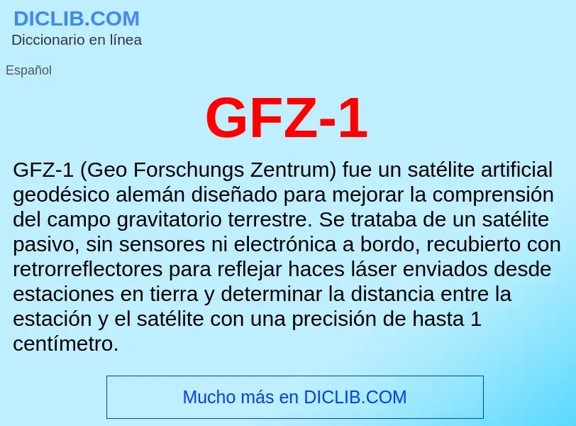 Wat is GFZ-1 - definition