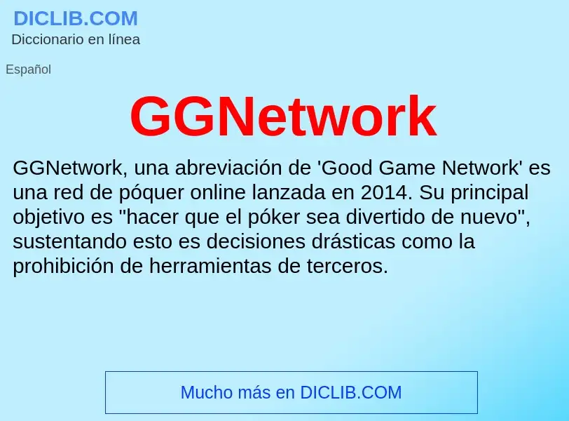 Che cos'è GGNetwork - definizione