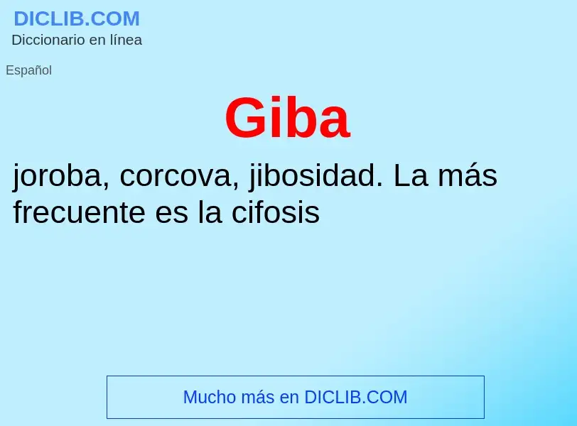 What is Giba - meaning and definition