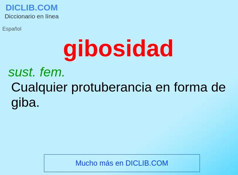 Wat is gibosidad - definition