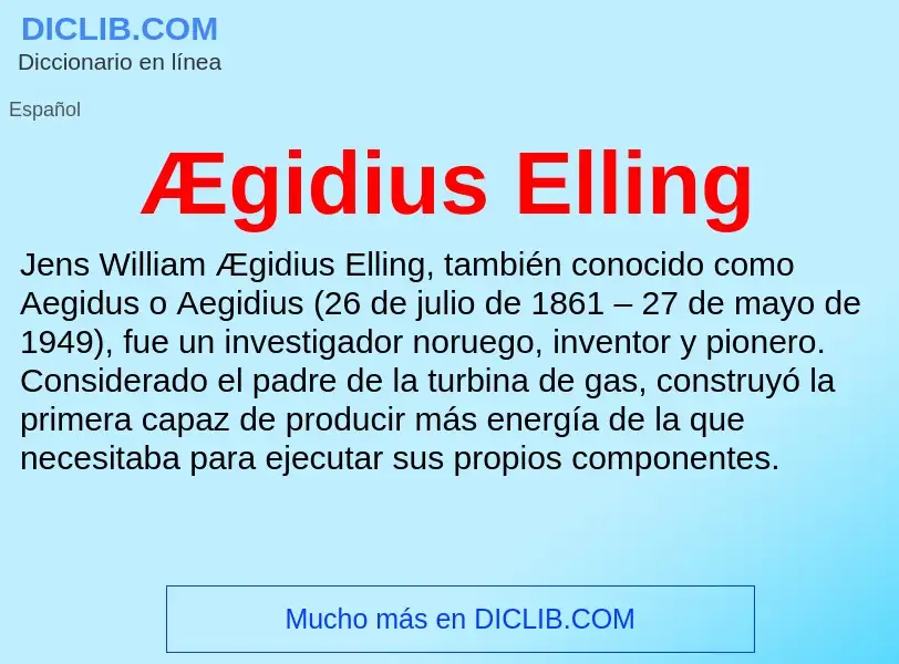 O que é Ægidius Elling - definição, significado, conceito