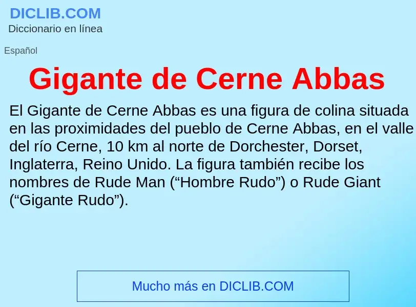 O que é Gigante de Cerne Abbas - definição, significado, conceito