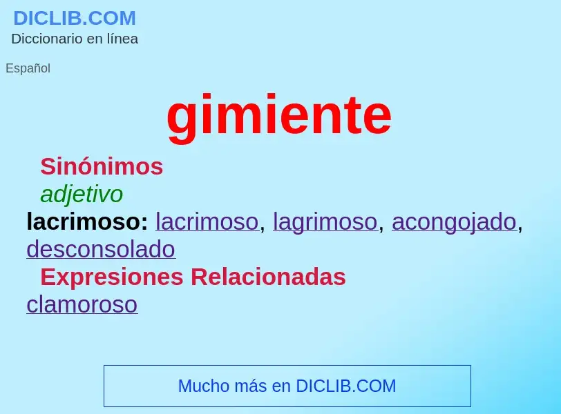 What is gimiente - meaning and definition