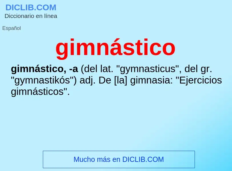 Wat is gimnástico - definition