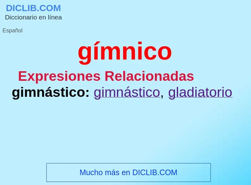 Wat is gímnico - definition