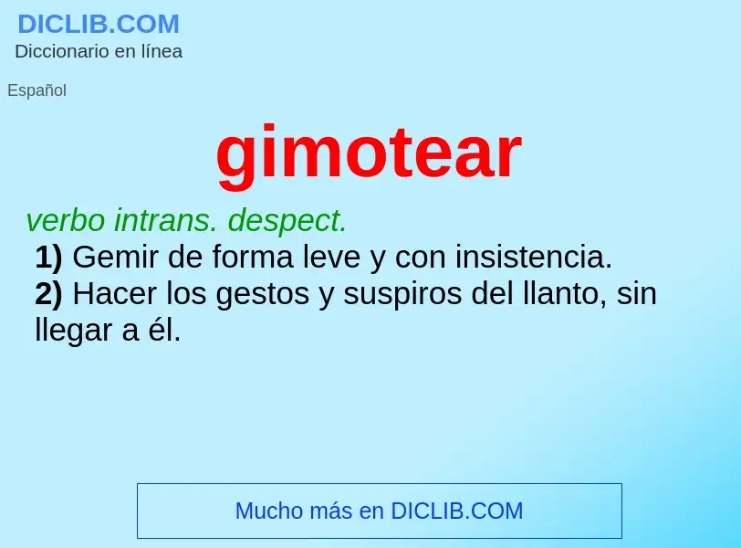 Wat is gimotear - definition