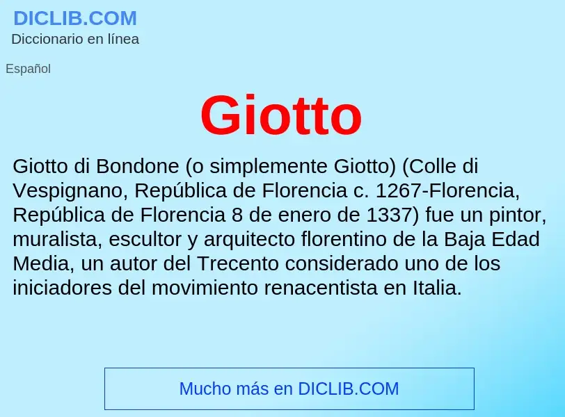 ¿Qué es Giotto? - significado y definición