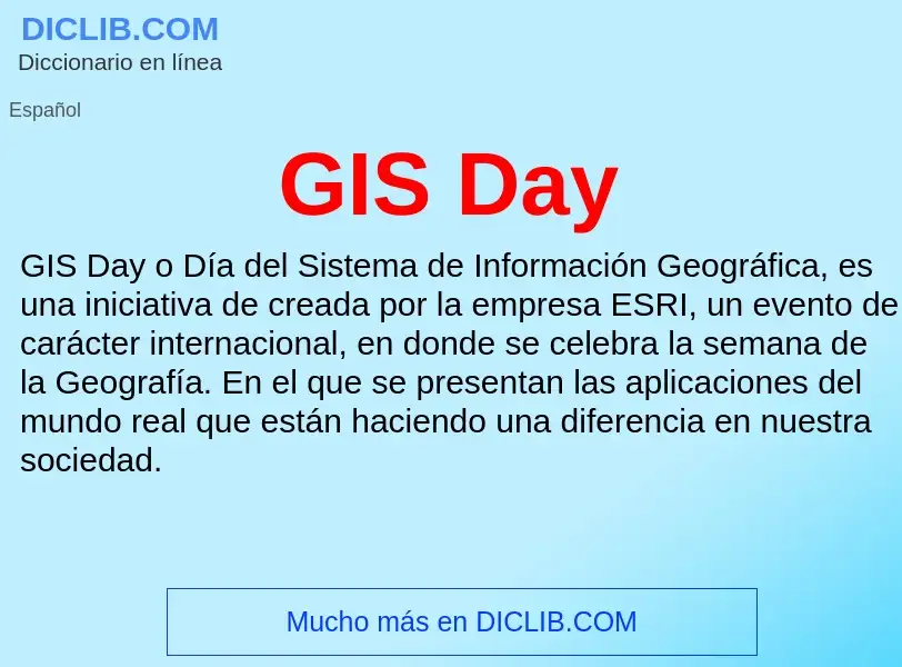 Что такое GIS Day - определение