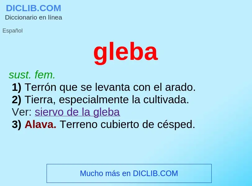 Was ist gleba - Definition