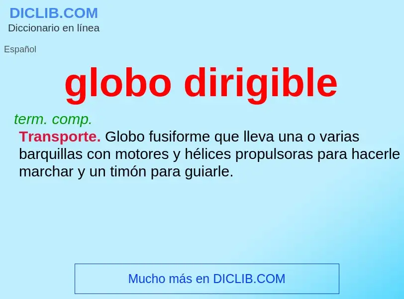 O que é globo dirigible - definição, significado, conceito