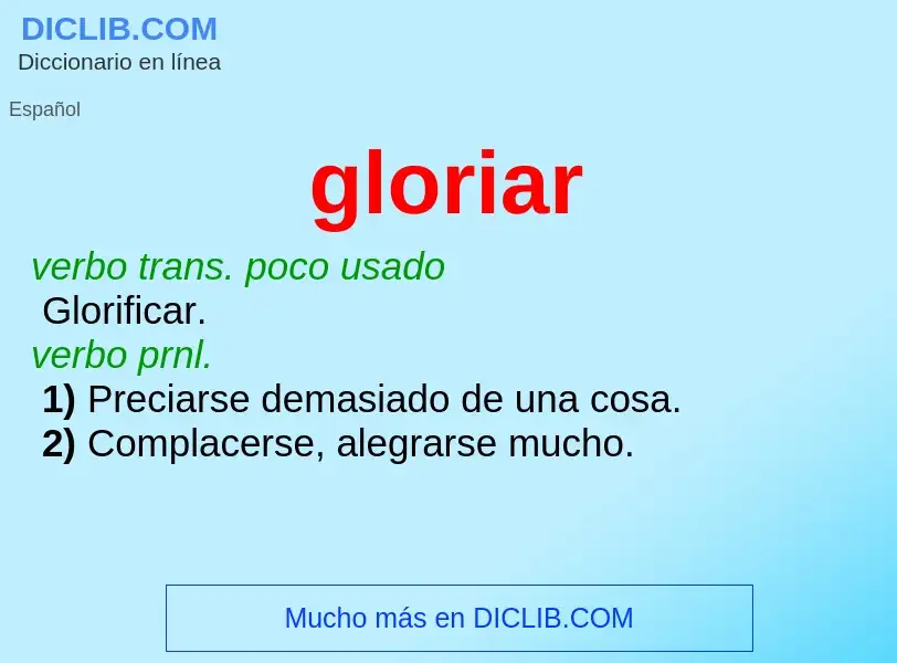 O que é gloriar - definição, significado, conceito