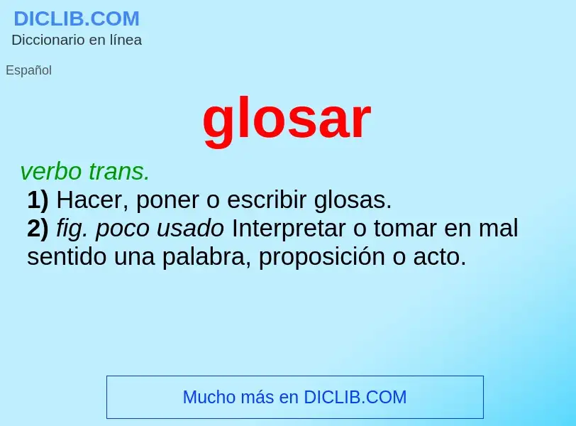 What is glosar - meaning and definition