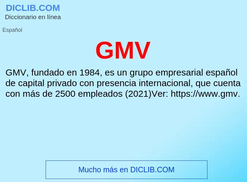 ¿Qué es GMV? - significado y definición