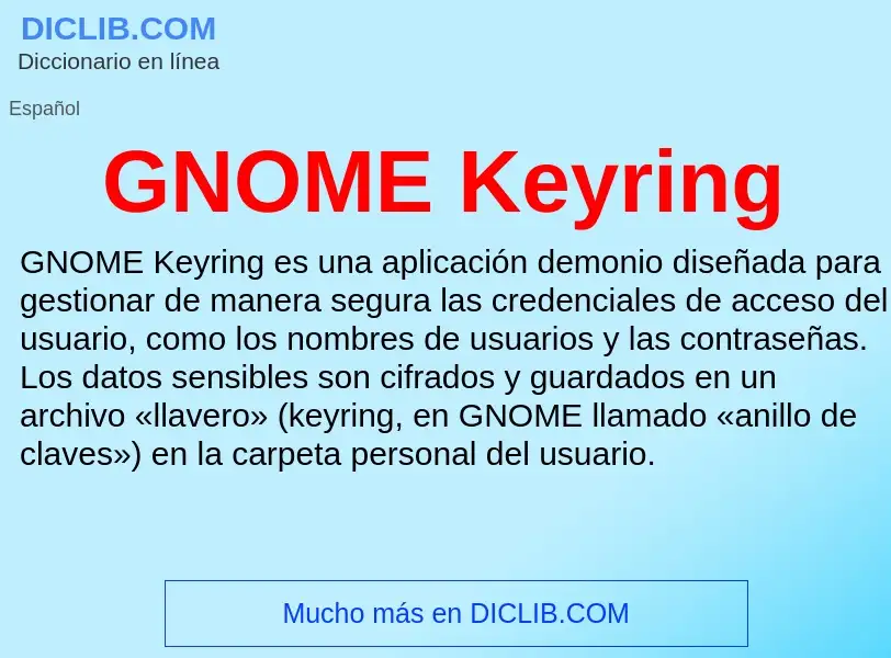 Was ist GNOME Keyring - Definition