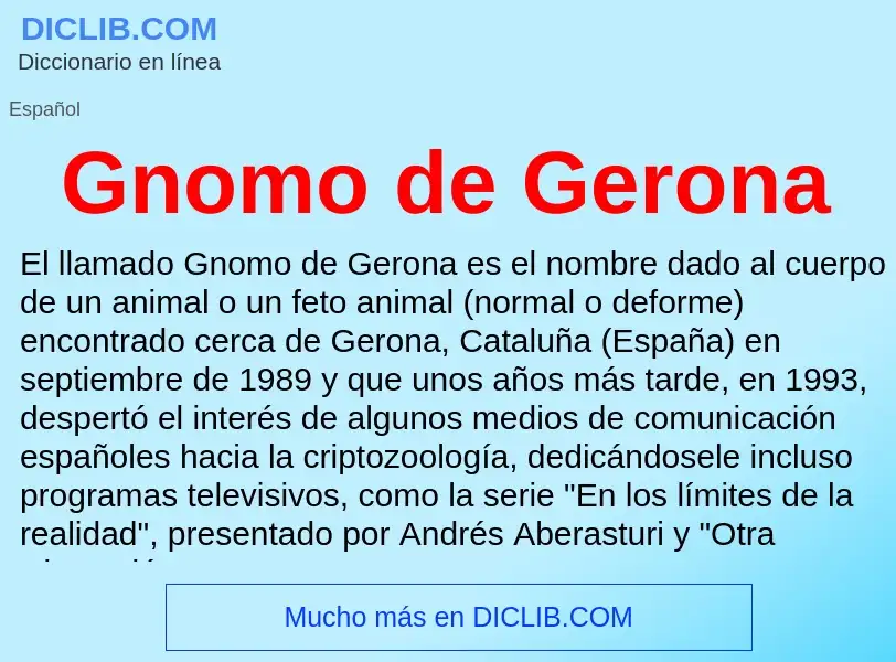 ¿Qué es Gnomo de Gerona? - significado y definición