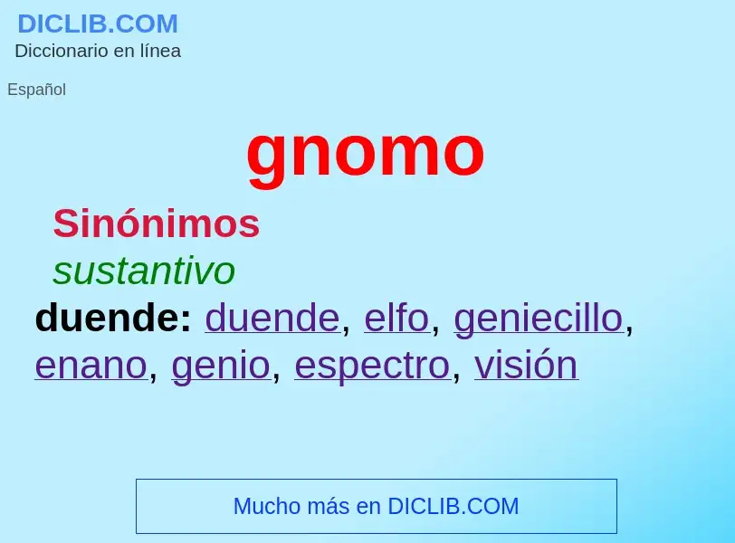 ¿Qué es gnomo? - significado y definición