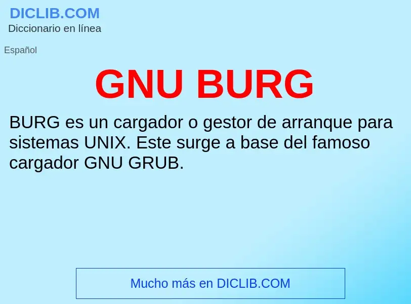 Wat is GNU BURG - definition