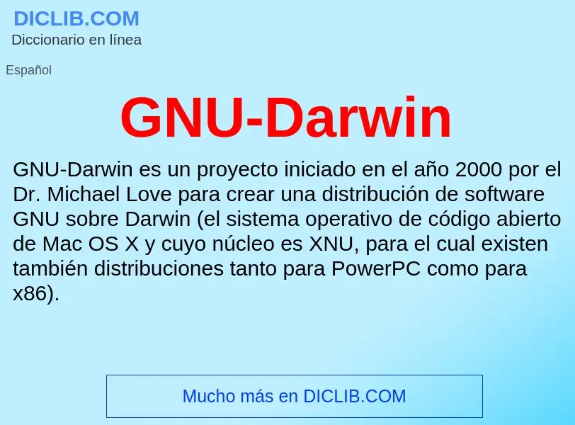 Τι είναι GNU-Darwin - ορισμός