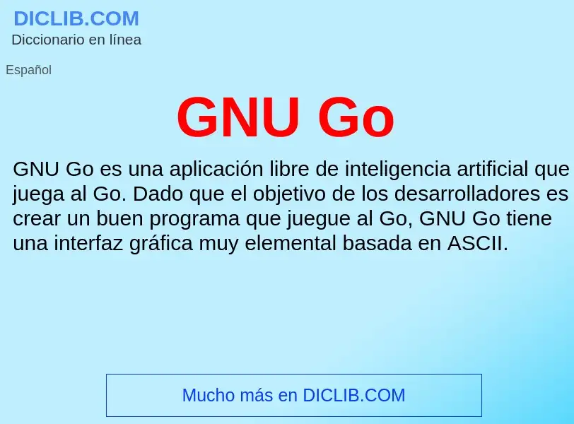 Wat is GNU Go - definition