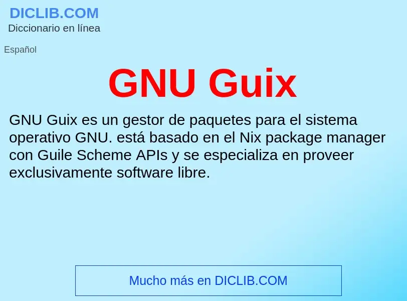 O que é GNU Guix - definição, significado, conceito