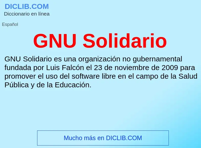 Was ist GNU Solidario - Definition