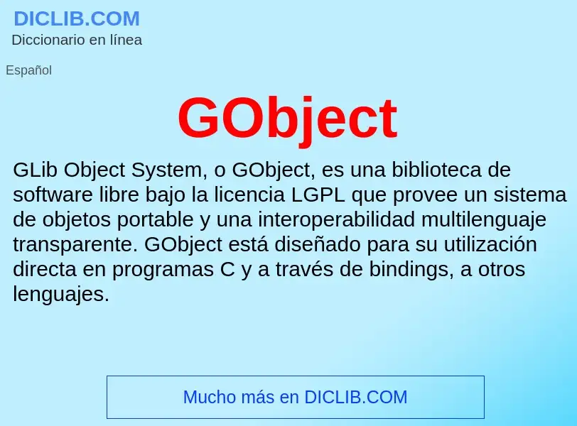 O que é GObject - definição, significado, conceito