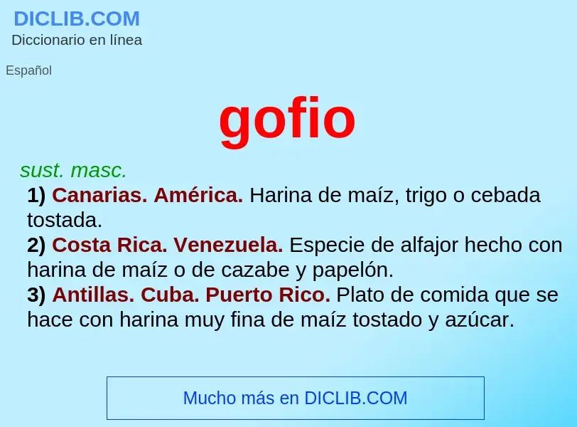 ¿Qué es gofio? - significado y definición