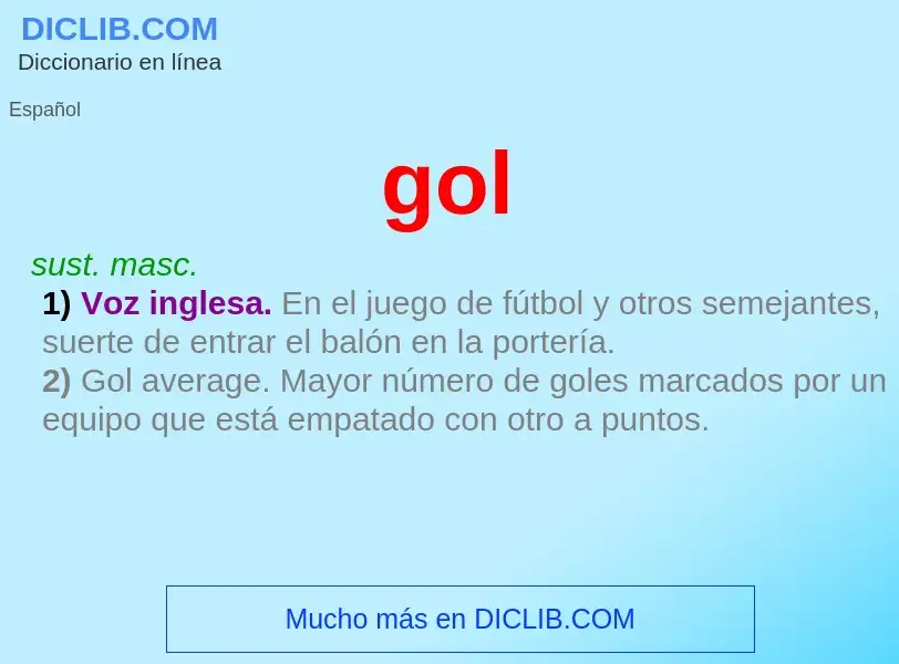 Che cos'è gol - definizione