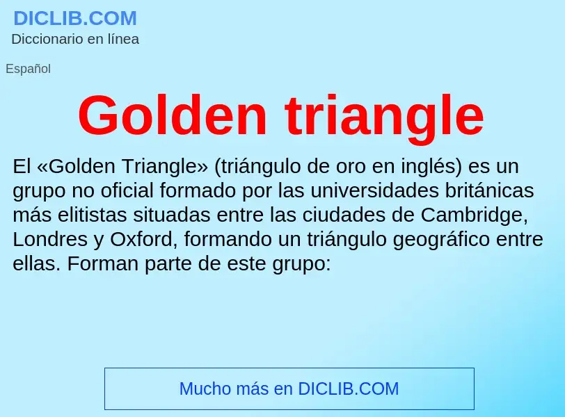 Τι είναι Golden triangle - ορισμός